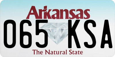 AR license plate 065KSA