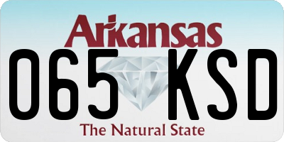 AR license plate 065KSD