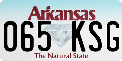 AR license plate 065KSG