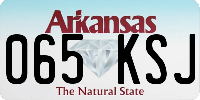 AR license plate 065KSJ