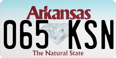 AR license plate 065KSN