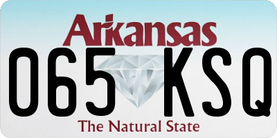 AR license plate 065KSQ