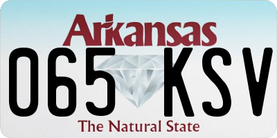 AR license plate 065KSV