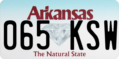 AR license plate 065KSW