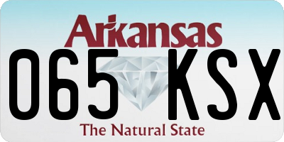 AR license plate 065KSX