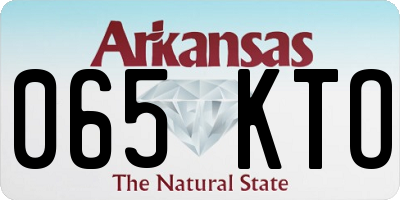 AR license plate 065KTO