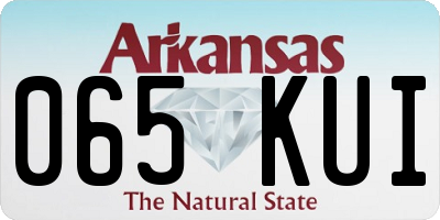 AR license plate 065KUI