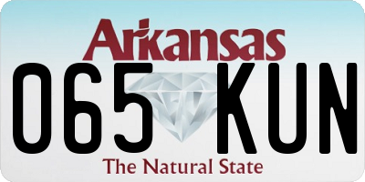 AR license plate 065KUN