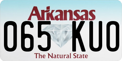 AR license plate 065KUO