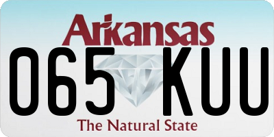 AR license plate 065KUU