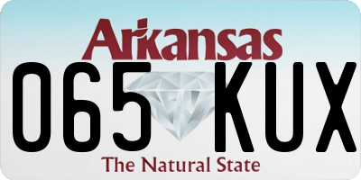 AR license plate 065KUX