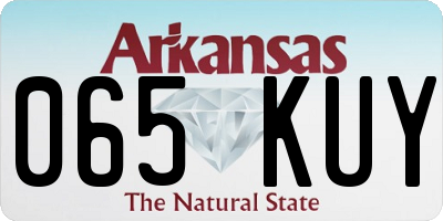 AR license plate 065KUY