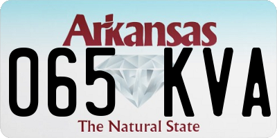 AR license plate 065KVA