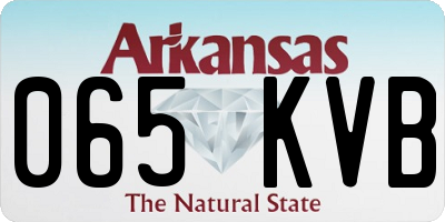 AR license plate 065KVB