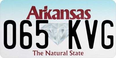 AR license plate 065KVG