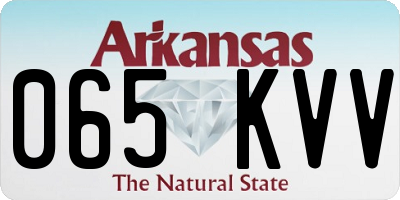 AR license plate 065KVV