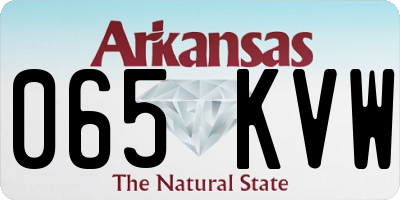 AR license plate 065KVW
