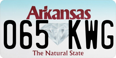 AR license plate 065KWG
