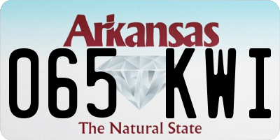 AR license plate 065KWI