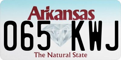 AR license plate 065KWJ