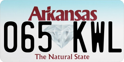 AR license plate 065KWL