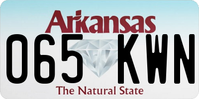 AR license plate 065KWN