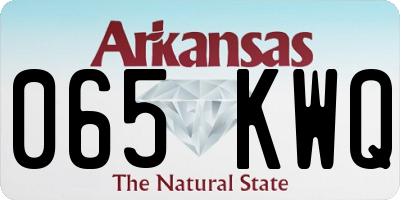 AR license plate 065KWQ