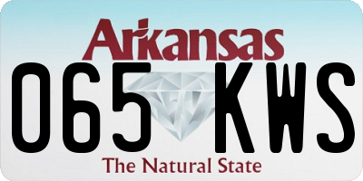 AR license plate 065KWS
