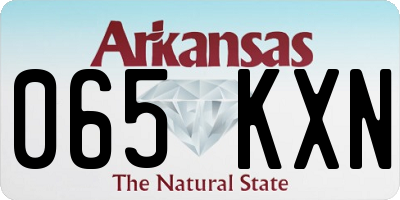 AR license plate 065KXN