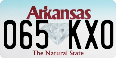 AR license plate 065KXO