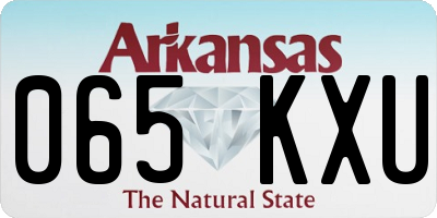 AR license plate 065KXU
