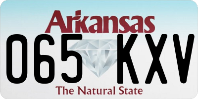 AR license plate 065KXV