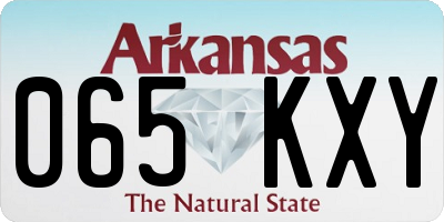 AR license plate 065KXY