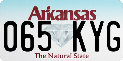 AR license plate 065KYG