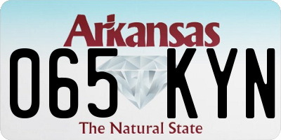 AR license plate 065KYN