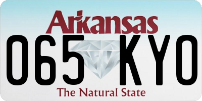 AR license plate 065KYO