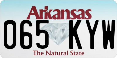 AR license plate 065KYW