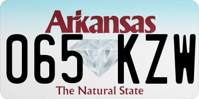 AR license plate 065KZW