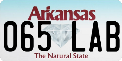 AR license plate 065LAB