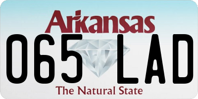 AR license plate 065LAD