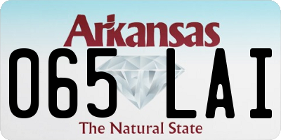 AR license plate 065LAI