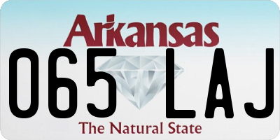 AR license plate 065LAJ