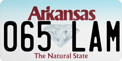 AR license plate 065LAM