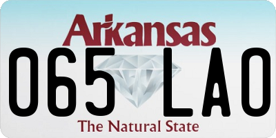AR license plate 065LAO