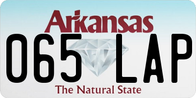 AR license plate 065LAP
