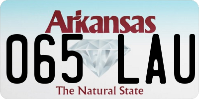 AR license plate 065LAU