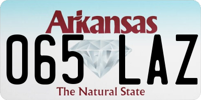 AR license plate 065LAZ