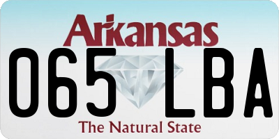 AR license plate 065LBA
