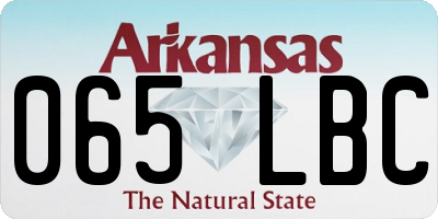 AR license plate 065LBC