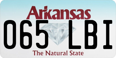 AR license plate 065LBI